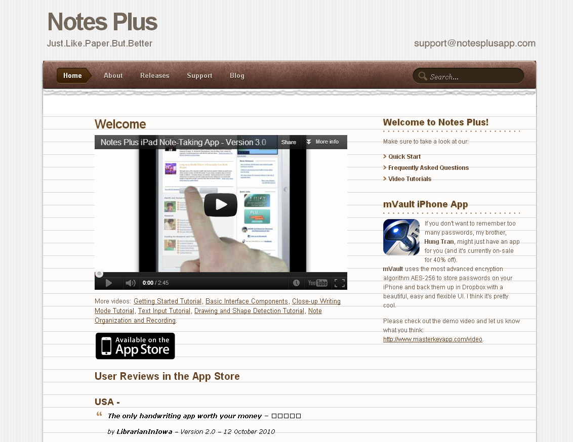 Notes Plug app website